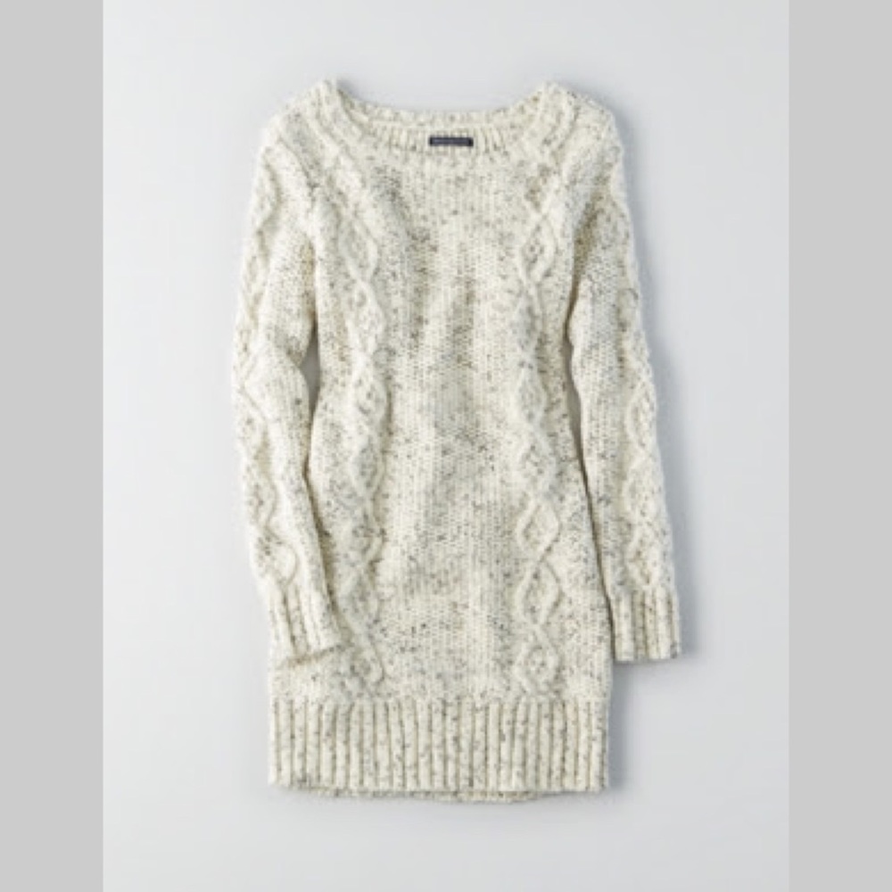 American Eagle Cable Tunic Sweater Dreas